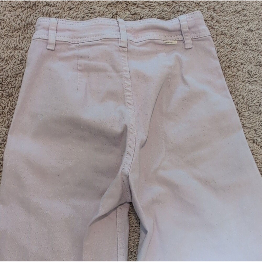 Billabong Women's Light Pink Wide-Leg Twill Pants Cotton High-Rise Pockets - Picture 8 of 9